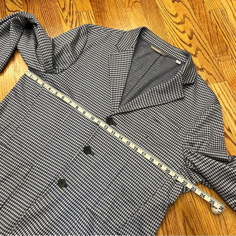NWOT Emanuel Berg Deconstructed Shirt Jacket 52 Houndstooth Blue Navy Men’s
